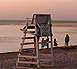 life guard stand on a beach